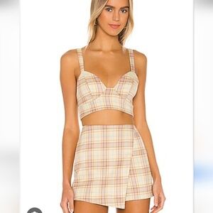 Song Of Style Barbara Matching Plaid Set Skirt And Top